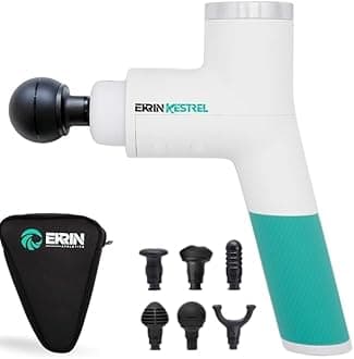 White Kestrel Percussive Massager - Enhanced Precision & Comfort for Elite Muscle Recovery & Wellness - Relieve Sore Muscles and Stiffness