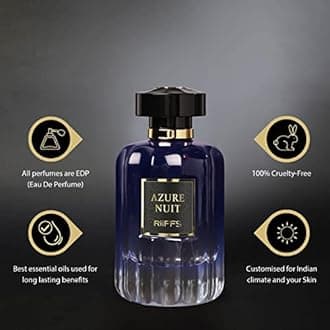 RiiFFS Azure Nuit Imported Long Lasting 100ml Unisex Perfume, Citrusy, Aromatic & Woody, Soothing Fragrance