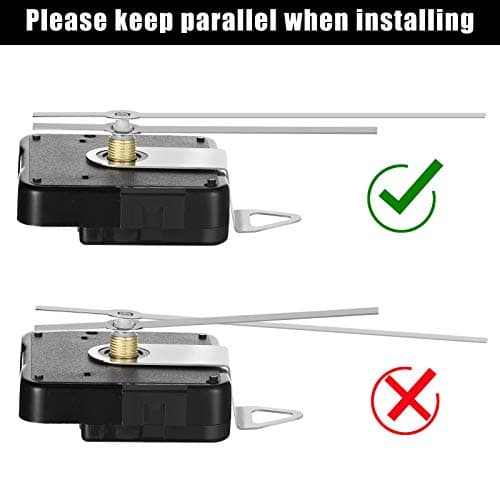 Mudder 14 Styles Black Clock Hands Only Clock Movements Clock Mechanisms, Non Ticking Hands, Clock Hands Replacement Kit Made of Aluminum, DIY Clock Parts for Clock Repair, 14 Kinds of Size, Black