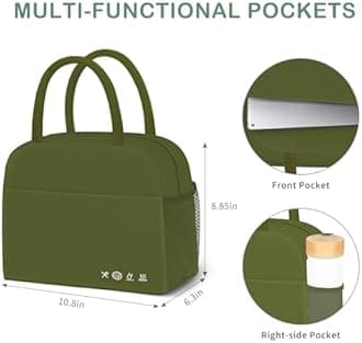 DALINDA Lunch Bag Women,Lunch Box for Women Men Reusable Insulated Lunch Tote Bag High Capacity for Travel Work Picnic