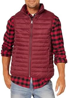 Amazon Essentials Men's Lightweight Water-Resistant Packable Puffer Gilet