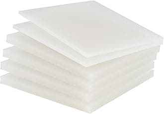 PP Polypropylene Sheet Plate Thickness 3mm-20mm Hard Sheet PVC Plate PP PE Sheet (200mm * 200mm * 1mm * 30 Pieces)