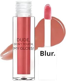 BlurIndia Dude, Don't Touch My Gloss | Glossy Lip Tint + Oil | Pigmented AF | Juicy, Non-Sticky, Moisturizing | Lip Gloss for Girls and Women | 5ml | Peach
