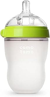 Comotomo Natural Feel Baby Bottle, Green, 8Oz, 250Ml