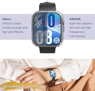 2 PCS Screen Protectors Compatible with Huawei Watch Fit 4, Full Protective Ultra Slim Soft TPU Case Cover Compatible with Huawei Watch Fit 4(Rose Pink, Clear)