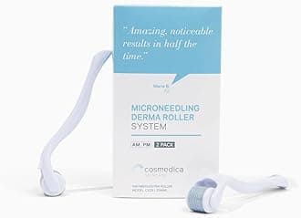 Cosmedica Microneedling Derma Roller for Face 0.25 mm Facial 540 Micro Needles, Skin Care Cosmetic Needling Instrument