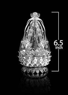 AASA Decorative Net Potli Baskets for Wedding Gift Basket for Packing Shagun Potli Bags for Return Gifts Pack of 1 (Silver, Set of 6Pcs)