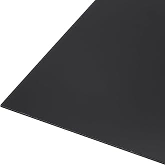 48" x 12" x 1/8" HDPE Plastic Sheet, High Density Polyethylene Sheet Cutting Board Black Solid Block, [for DIY, Home Floor]