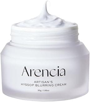 - ARENCIA Hyssop Blurring Cream, Intense Collagen Face Moisturizer & Night Repair Cream for Anti-Aging, Nourishing Skin Barrier, Premium Korean Skincare, 1oz