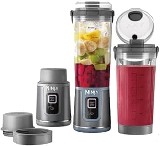 Portable Blender, 2 Power base. Cordless, 2-18oz. Vessel, Personal Blender-for Shakes & Smoothies, BPA Free,Leakproof-Lid & Sip Spout, USB-C Rechargeable 2-pack