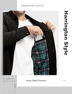 TBMPOY Men's Lightweight Jackets Casual Windbreaker Stylish Light Fall Spring Golf Work Dress Business