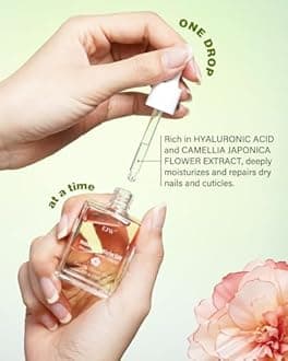 EJW Luxurious Camellia Nail & Cuticle Oil – Infused with Real Flower Extracts, Deeply Hydrating & Strengthening, Nourishing Elegance, Vegan & Paraben-Free – 0.5 fl. oz