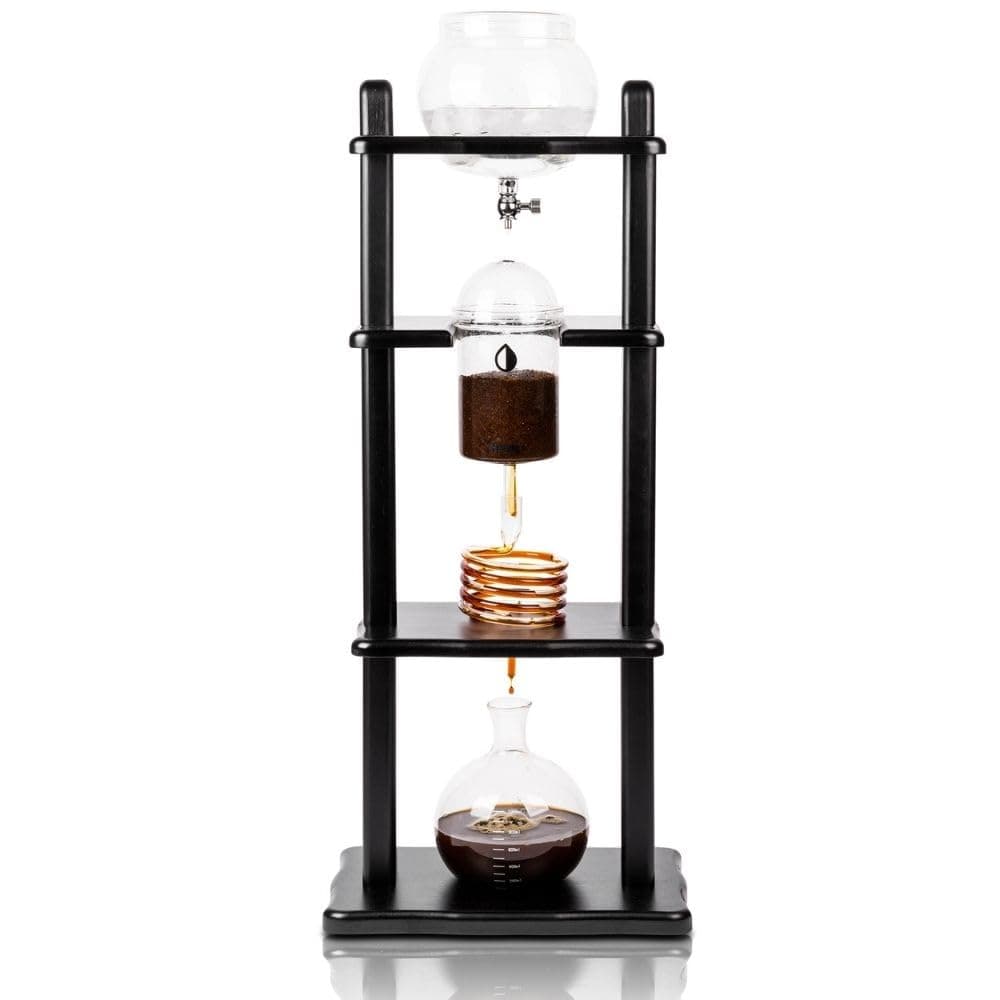 Cold Drip Coffee Maker, Cold Brew Coffee Tower, Slow Drip Japanese Cold Brew Maker, 32 oz, Black