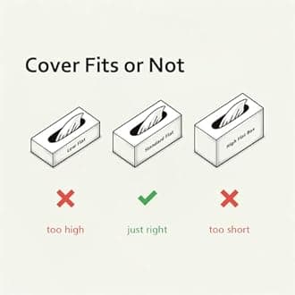 OLETHA Aesthetic Rectangle Tissue Box Cover, Medium Flat Box Tissues Holder Rectangular, Black