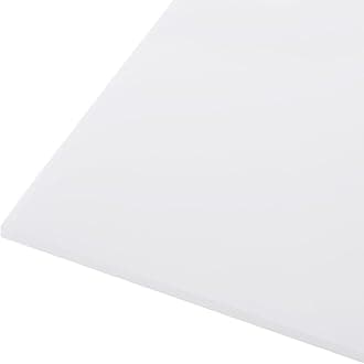 6" x 6" x 1/8" HDPE Plastic Sheet, High Density Polyethylene Sheet Cutting Board White Solid Block, [for DIY, Home Floor]