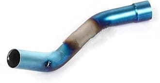IITA Motorcycle Exhaust Pipe For ZX10R Motorcycle Exhaust Muffler Middle Link Pipe Modified System Elbow Motorbike Stainless Steel Exhaust Muffler(08-17 Blue)