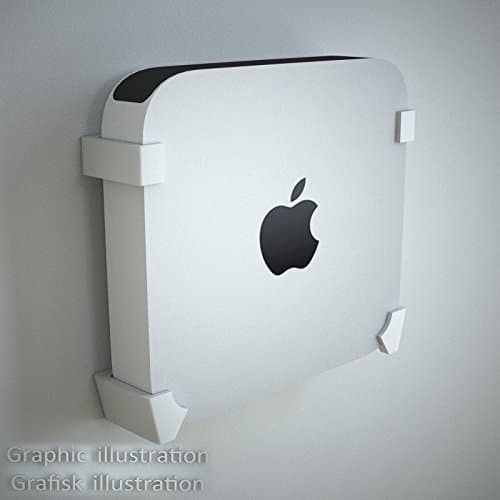 LeMik Danish Designed Wall Bracket for Apple Mini Mac. Mounts your Mini Mac Perfectly on the Wall. (White)