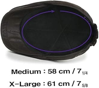 ililily Flat Cap Vintage Cabbie Hat Gatsby Ivy Irish Hunting Newsboy Stretch-fit