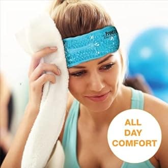 USA Merchant | Hot/Cold Plush Gel Bead Migraine Wrap| Freeze Therapeutics by LAUTRE PEAU | Reusable Ice Packs with Flexible Beads | for Tension, Headaches, Sinus Pain, Congestion & Stress Relief