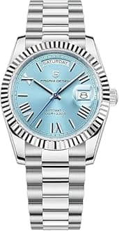 RollsTimiPagani Design 1752 DD36 Luxury Men's Automatic Mechanical Watch, Sapphire Glass, Day Date Watch, Seagull Caliber ST16, 100m Water Resistant