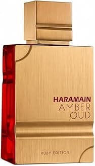 Al Haramain Amber Oud Ruby Edition Eau De Parfum Spray 60ml (2 oz) - Unisex Arabian Perfume for Women & Men, Long-Lasting Amber Fragrance with Rich, Luxurious Scent