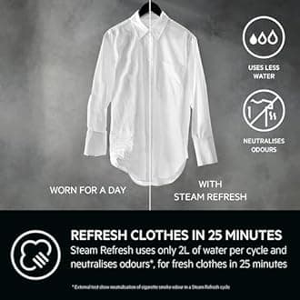 AEG 8000 Series Washing Machine LFR84946UC, PowerCare UniversalDose Freestanding Washing Machine, Superior washing in less than 1 hour, WiFi Connected, 9kg Load, 1400rpm Spin, Energy Class A, White