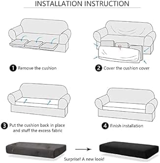 Jacquard Sofa Cushion Cover Couch Seat Covers Sofa Seat Cushion Slipcovers Sofa Cover, Plush Winter Warm High Stretch Fabric Washable Summer Furniture Protector (Light Blue,Backrest)