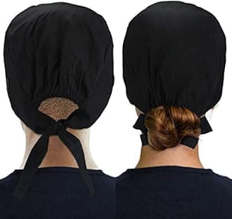 ABAMERICA Working Caps with Button and Sweatband, Adjustable Working Hats for Women Men, One Size(Tie Back or Toggle)