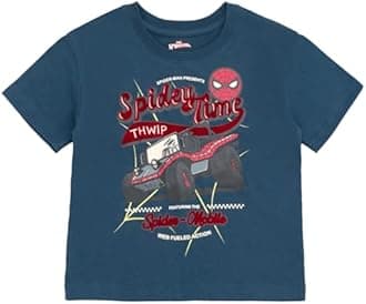 Marvel Spider-Man T-Shirt and French Terry Shorts Outfit Set Toddler to Big Kid Sizes (2T - 10-12)