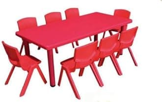 Little fingers Intra Kids Big Rectangle Table for Kids Without Chairs (Colour May Vary)
