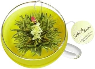 Creano Blooming Tea Sampler - 8 Flowering Tea in Cupsize - Greentea - Gift for Women, Mom - 8 Pieces (Pack of 1)