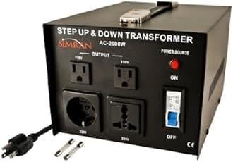 Simran AC-100 Step Up/Down Voltage Converter Transformer 110V/220V 2000 Watt AC-2000 1