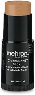 Makeup CreamBlend Stick | Face Paint, Body Paint, & Foundation Cream Makeup | Body Paint Stick Perfect for Halloween .75 oz (21 g) (Light Tan)