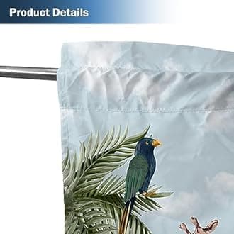 Yilinata Jungle Safari Forest Curtains for Kids Boys Girls African Animals Toddler Nursery Rod Pocket Drapes Home Baby Living Room Bedroom Decor 84 in X 84 in