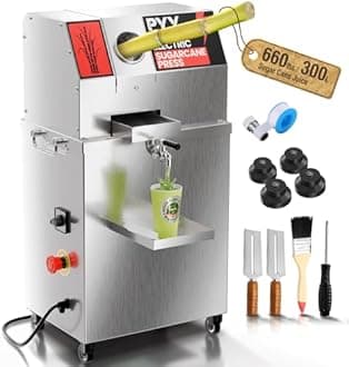 PYY Sugar Cane Juicer Machine - Commercial Electric 3-Rollers Sugarcane Juice Press