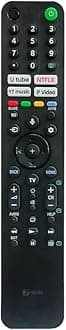 7 SEVEN® Compatible with Sony Bravia TV Remote Control RMF-TX520p Model with Bluetooth Voice Command Suitable for A80J X80J X85J X90J X95J Series Smart 4K Google TV LED UHD Television - Pairing Must!