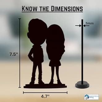 Avatar Studio Personalized Gift for Friends, Sister, Brother, BFF, Girlfriend, Boyfriend Character Caricature Photo Frame Unique Design Customized Gift for Friends & Family (Couple 3)