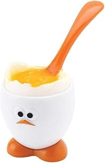 Egg Head Cup and Spoon Set, One Size, White, 1 Piece, 5x5x5 cm