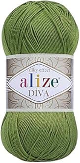 Hand Knitting Yarn 100% Microfiber Acrylic Yarn Alize Diva Silk Effect Thread Crochet Art Lace Craft Lot of 4 skeins 400gr 1532yds (210)