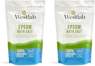 Westlab 100% Pure Reviving Epsom Salt, 1 Kg (Pack of 2)