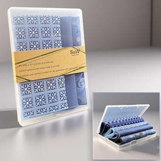 S&W SHLAX&WING Pack of 5 Assorted Handkerchiefs for Men Square Size One Size