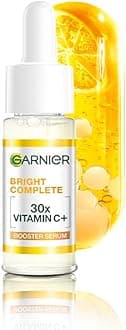 Garnier Vitamin C + Face Serum for Skin Brightening & Anti-Dark Spots|100X Stronger than Vit C |2% Niacinamide 0.5% Salicylic Acid / BHA |Suitable for Oily , Dry , Sensitive Skin |For Men & Women 15ml