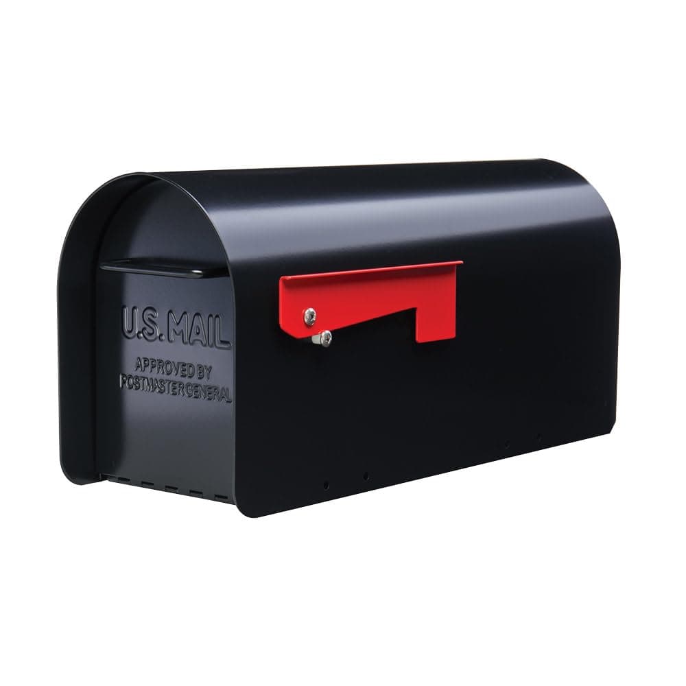 Ironside Large Capacity Galvanized Steel black, Post-Mount Mailbox, MB801BAM, Metal, Black