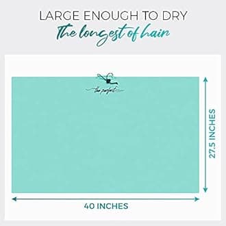 THE PERFECT HAIRCARE Microfiber Hair Large Towels Wrap for Women - Smooth as Silk - Anti-Frizz for Curly, Wavy, Straight Hair Girls - Plopping Essential - Easier to Use Than a T-Shirt - 2 Pack
