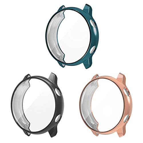 3 Pack Compatible Samsung Galaxy Watch Active Screen Protector Case Cover,YiJYi Ultra Slim Soft Full Coverage Bumper[Sractch-Proof] Protection for Samsung Galaxy Watch Active 40mm