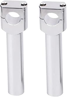 1" Handlebar Bar Risers Motorcycle Bar Clamps For Streetbob, Goldfire Straight One Piece Tall Handle Bar Riser Extension Kit Compatible With Harley Chrome. 5.51" Raise