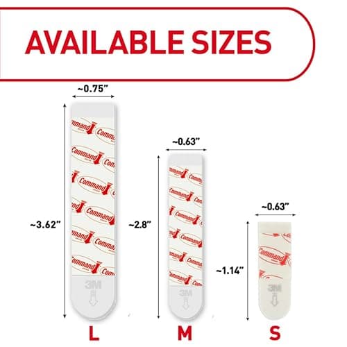 3M Command Large Refill Strips, White