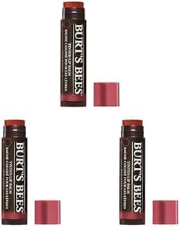 Burts Bees 100% Natural Tinted Lip Balm, Red Dahlia with Shea Butter & Botanical Waxes 1 Tube (Pack of 3)