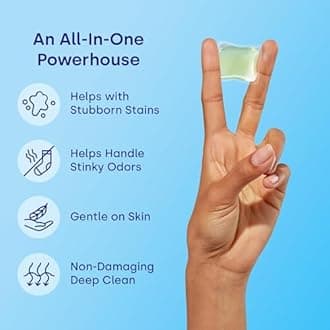 Dropps He 4-in-1 Stain Fighting Laundry Detergent Pacs, Clean Scent, 140 Count