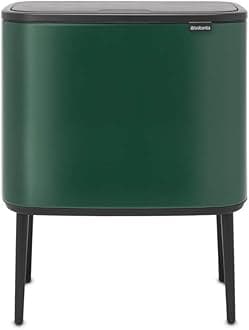Brabancia 304163 Bo Touch Bin, 36L, Pine Green, Made in Belgium